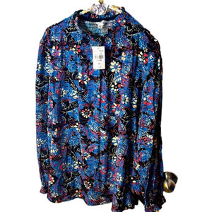 Northern Reflections Terra-Cotta Viscose Long Sleeve Top XXL Petite